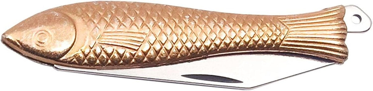 Classic Silver Fish Knife - Iconic Small Pocket Knife for EDC - 420 Stainless Steel Blade - Durable utility keychain knife - Original Czech Rybicka
