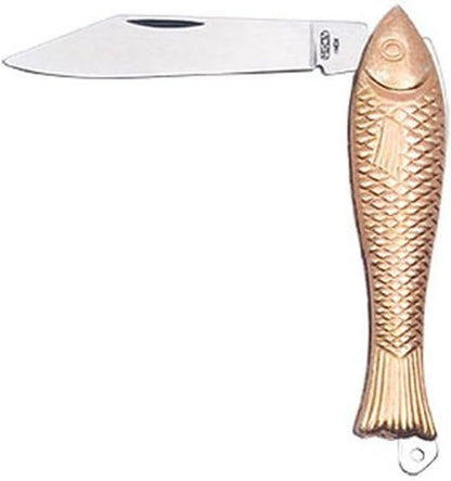Classic Silver Fish Knife - Iconic Small Pocket Knife for EDC - 420 Stainless Steel Blade - Durable utility keychain knife - Original Czech Rybicka