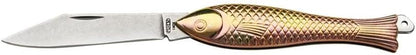 Classic Silver Fish Knife - Iconic Small Pocket Knife for EDC - 420 Stainless Steel Blade - Durable utility keychain knife - Original Czech Rybicka