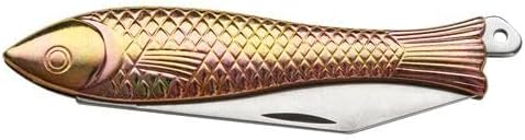 Classic Silver Fish Knife - Iconic Small Pocket Knife for EDC - 420 Stainless Steel Blade - Durable utility keychain knife - Original Czech Rybicka