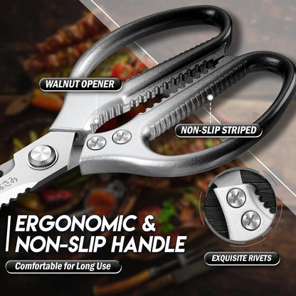 Kitchen Scissors Shears Set - 2PCS Stainless Steel Sharp