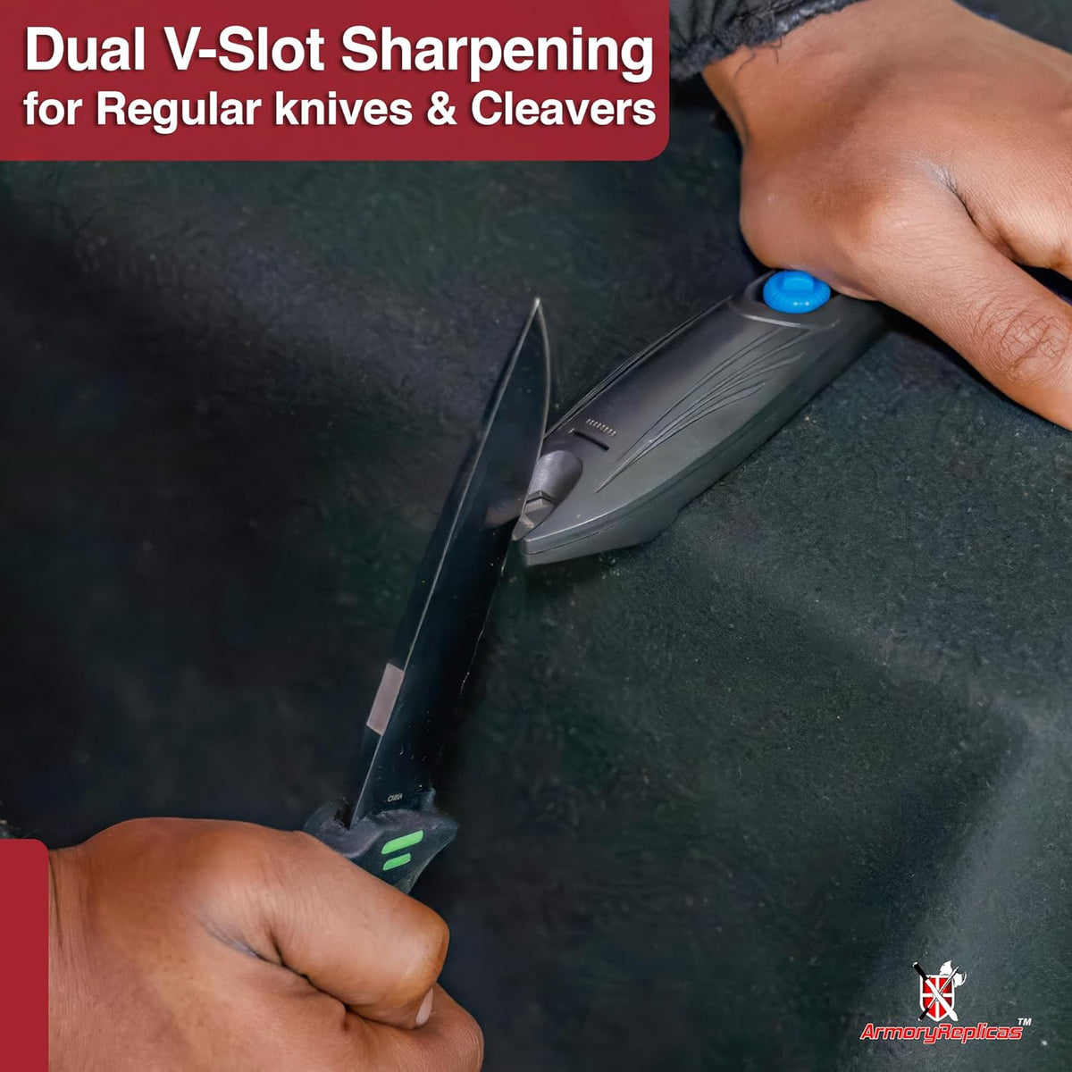 ™ - Samurai Shark Tungsten Carbide Knife Sharpener – Your Ultimate Blade Buddy for Every Task! Sharpen Scissors, Kitchen Knives, Lawn Tools, and More with Ease