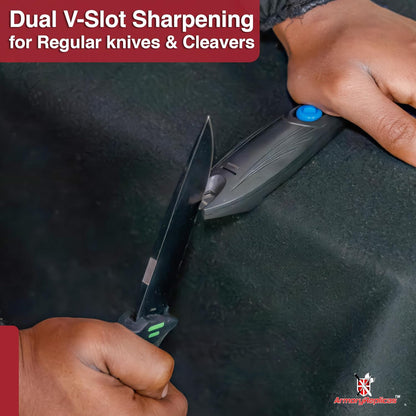 ™ - Samurai Shark Tungsten Carbide Knife Sharpener – Your Ultimate Blade Buddy for Every Task! Sharpen Scissors, Kitchen Knives, Lawn Tools, and More with Ease