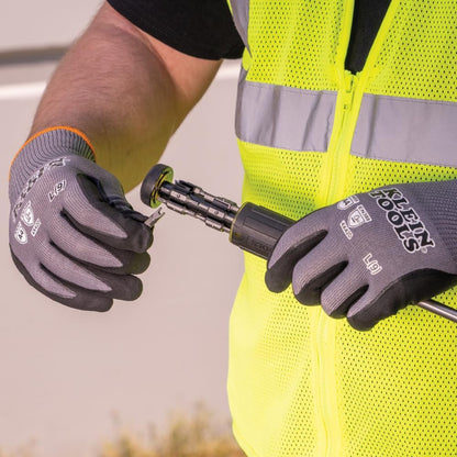 60590 Work Gloves, Knit Dipped Cut Resistant ANSI A4 Nitrile Coated Gloves, HPPE Fabric, Touchscreen Capable, X-Large, 2-Pair
