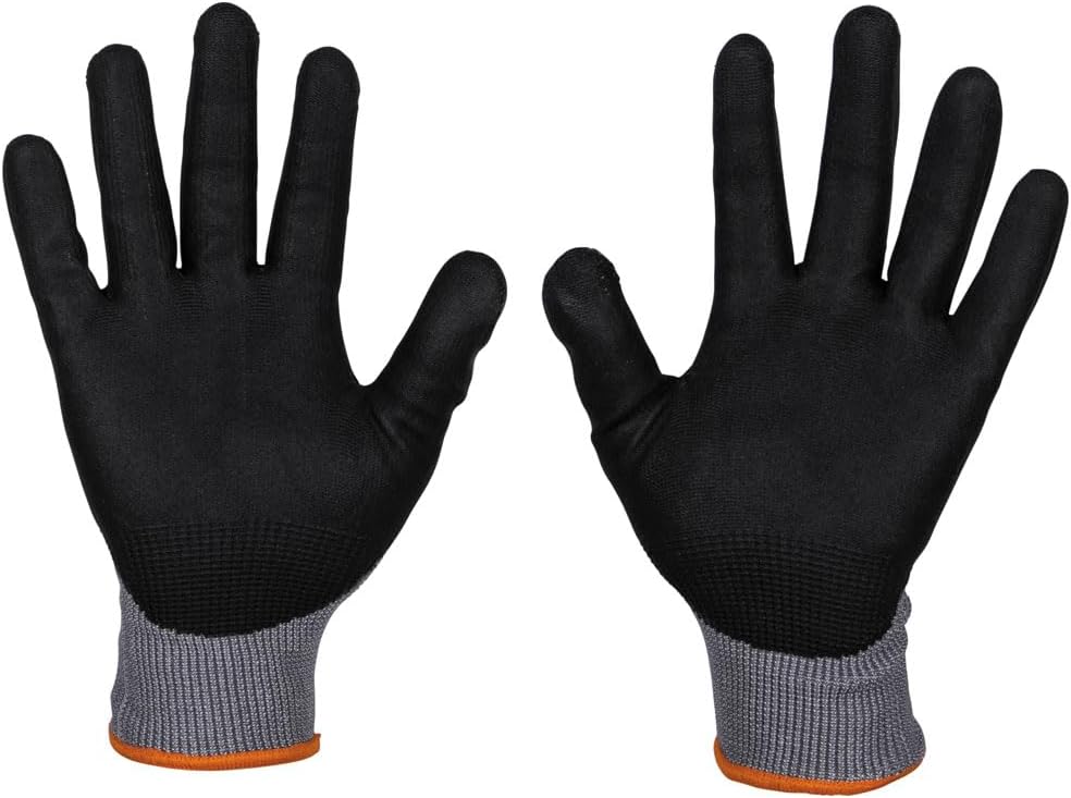 60590 Work Gloves, Knit Dipped Cut Resistant ANSI A4 Nitrile Coated Gloves, HPPE Fabric, Touchscreen Capable, X-Large, 2-Pair