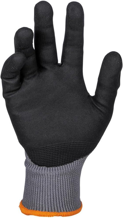60590 Work Gloves, Knit Dipped Cut Resistant ANSI A4 Nitrile Coated Gloves, HPPE Fabric, Touchscreen Capable, X-Large, 2-Pair