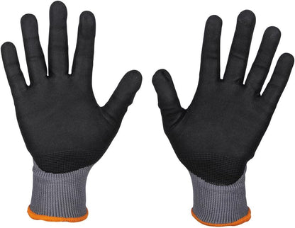 60590 Work Gloves, Knit Dipped Cut Resistant ANSI A4 Nitrile Coated Gloves, HPPE Fabric, Touchscreen Capable, X-Large, 2-Pair