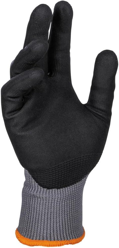 60590 Work Gloves, Knit Dipped Cut Resistant ANSI A4 Nitrile Coated Gloves, HPPE Fabric, Touchscreen Capable, X-Large, 2-Pair