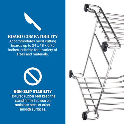 Cutting Board Rack,10.7 in L,11.02 in H KLRST - 1 Each