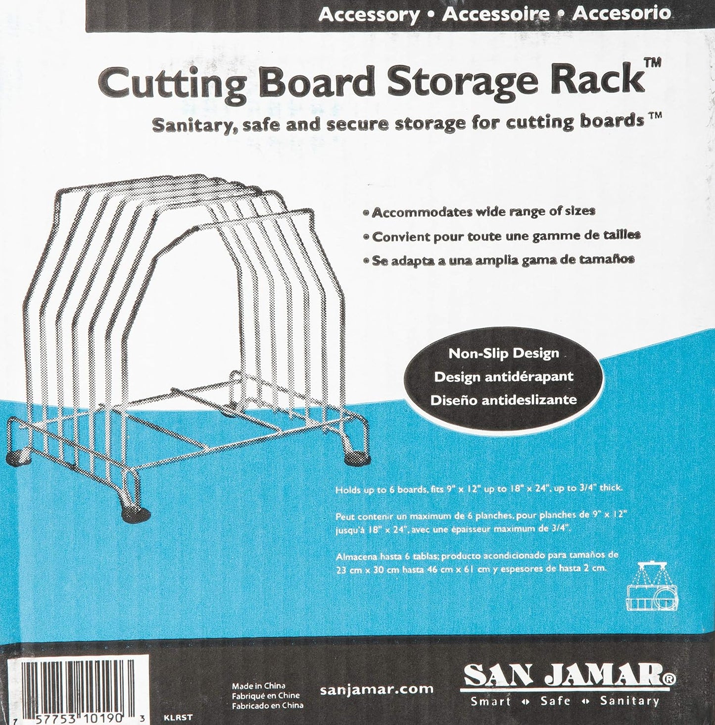 Cutting Board Rack,10.7 in L,11.02 in H KLRST - 1 Each