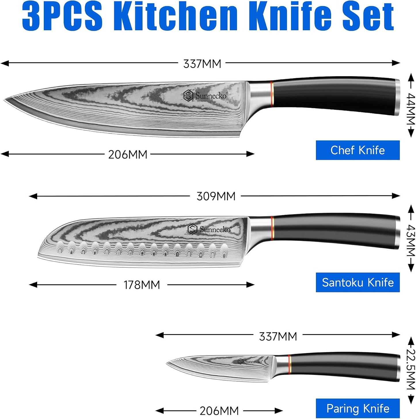 Damascus Paring Knife,Japanese VG10 Core Steel Damascus Fruit Knife,Professional Razor Sharp Small Kitchen Knives with Knives Sharpner