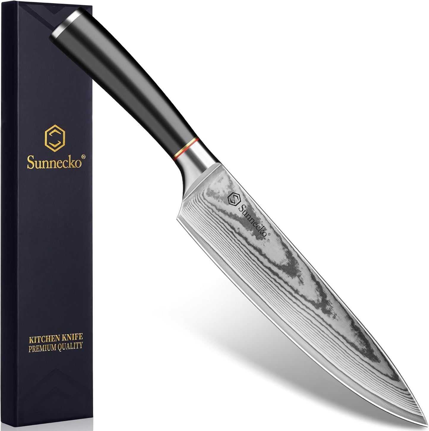 Damascus Paring Knife,Japanese VG10 Core Steel Damascus Fruit Knife,Professional Razor Sharp Small Kitchen Knives with Knives Sharpner