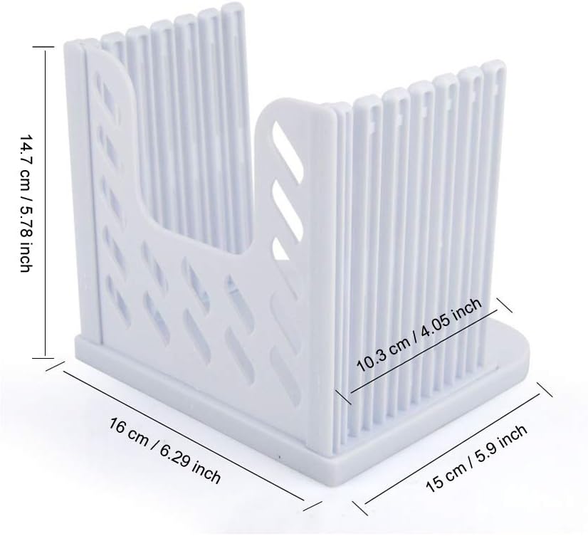 Adjustable Toast Slicer/Cutting Guide for Homemade Bread, Plastic Bread Slicer Loaf for Slicing Bread Foldable Kitchen Baking Tools (White)