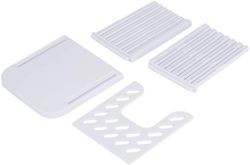 Adjustable Toast Slicer/Cutting Guide for Homemade Bread, Plastic Bread Slicer Loaf for Slicing Bread Foldable Kitchen Baking Tools (White)