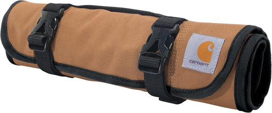 Utility Roll Organizer, Durable, Water-Resistant Tool Roll, Brown, 18 Pocket
