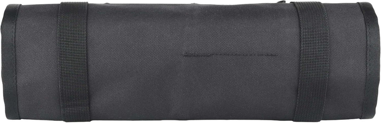 Utility Roll Organizer, Durable, Water-Resistant Tool Roll, Brown, 18 Pocket
