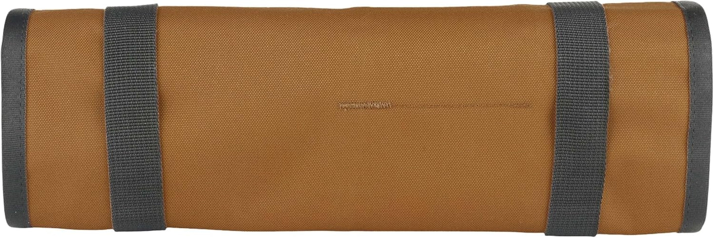 Utility Roll Organizer, Durable, Water-Resistant Tool Roll, Brown, 18 Pocket