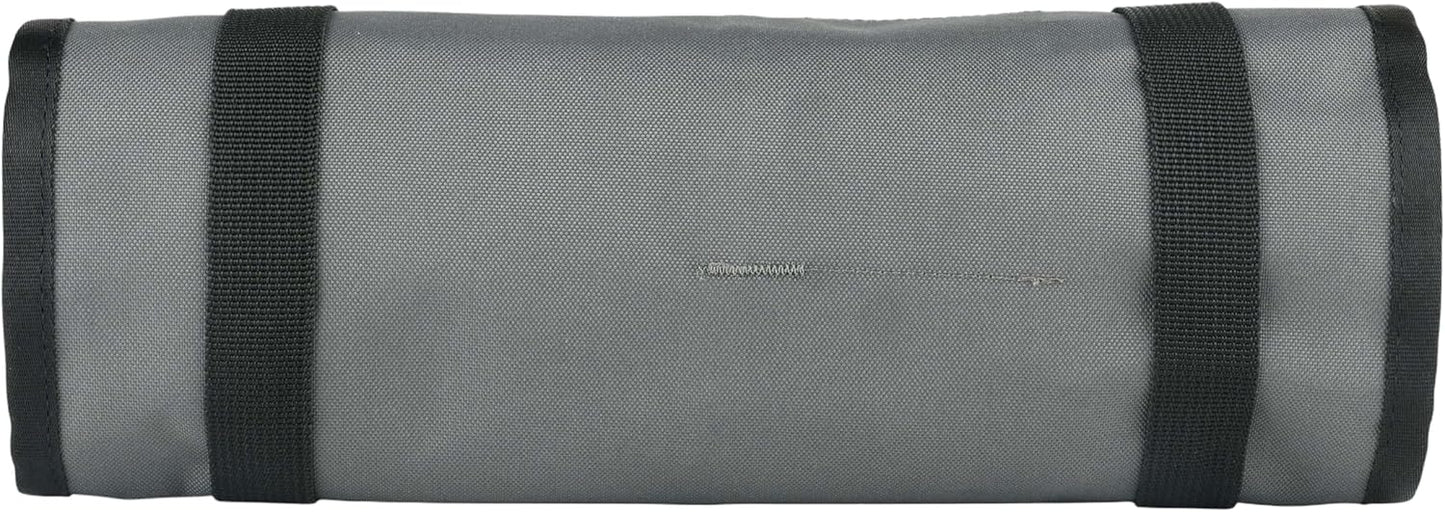 Utility Roll Organizer, Durable, Water-Resistant Tool Roll, Brown, 18 Pocket