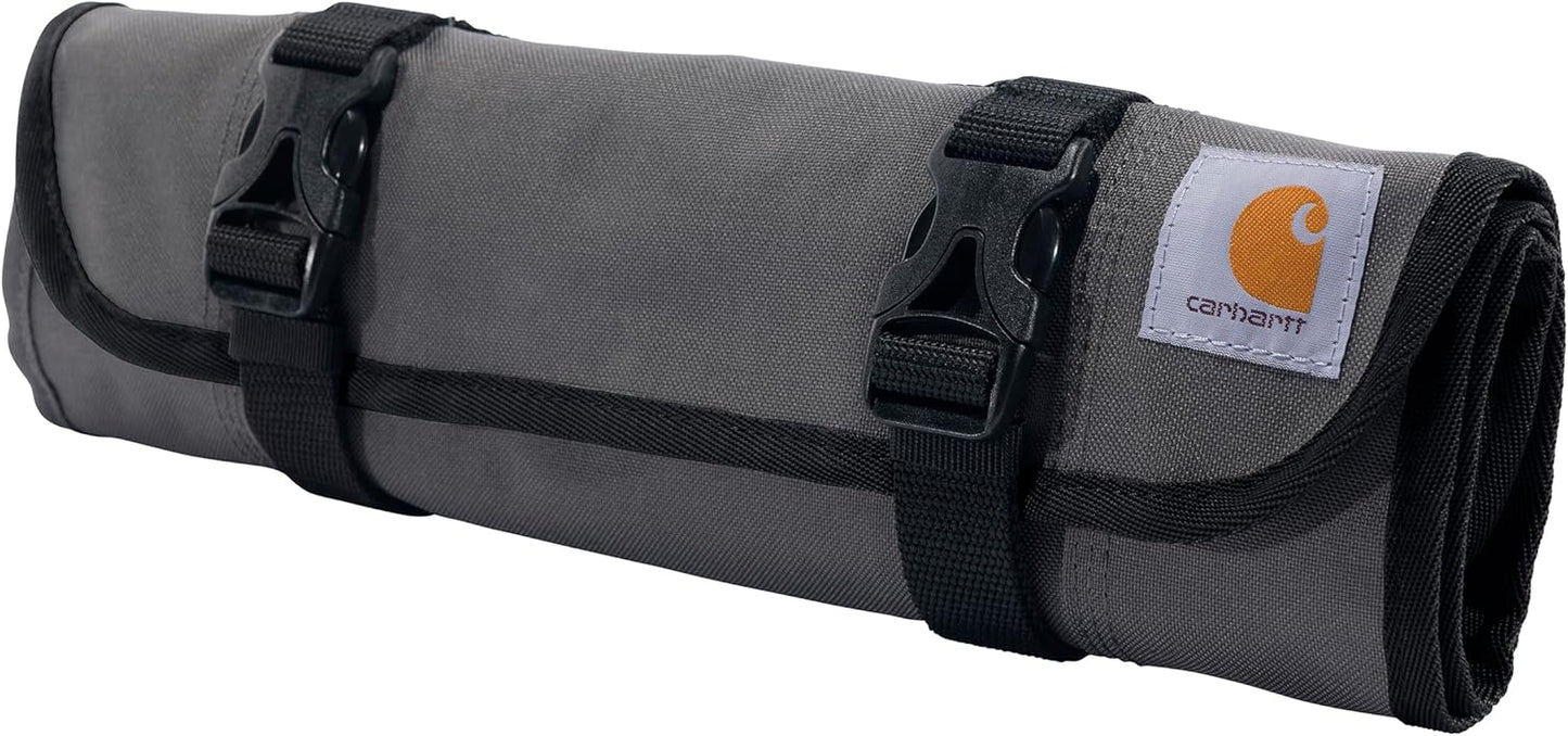 Utility Roll Organizer, Durable, Water-Resistant Tool Roll, Brown, 18 Pocket