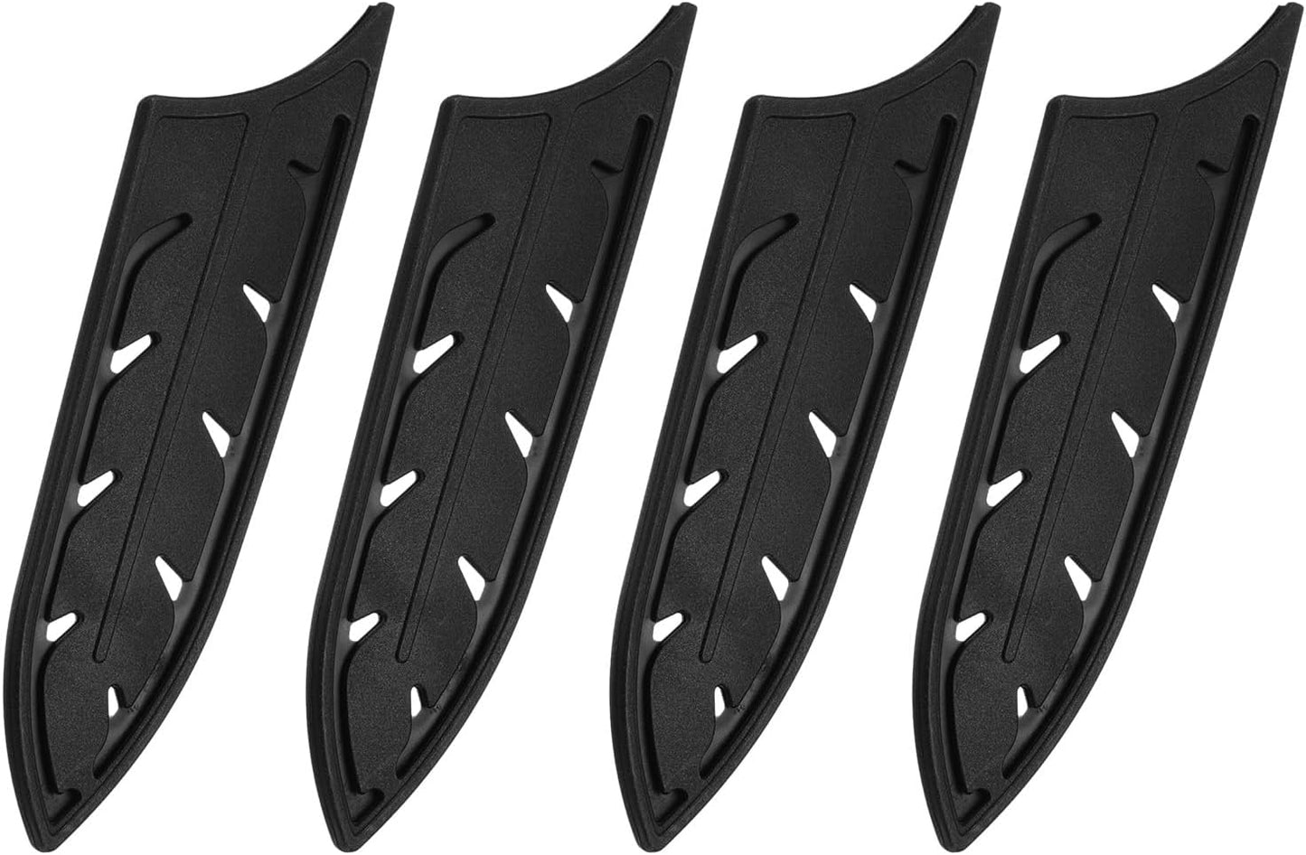 4Pcs Knife Cover Sleeves Blade Edge Guards for 6" Ceramic Knife Blade Edge Protector Universal Knife Sheath for Kitchen, Black