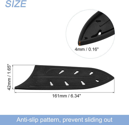 4Pcs Knife Cover Sleeves Blade Edge Guards for 6" Ceramic Knife Blade Edge Protector Universal Knife Sheath for Kitchen, Black