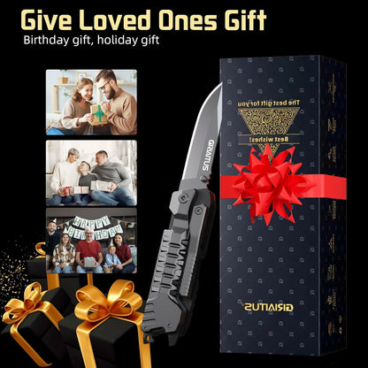 17-in-1 Multitool Knife, Multi-Tool Gift for Men, Camping EDC Pocket Knife