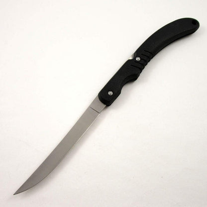 SZCO Supplies 12.5"" Folding Sport Fish Fileting Knife, Black (210815)