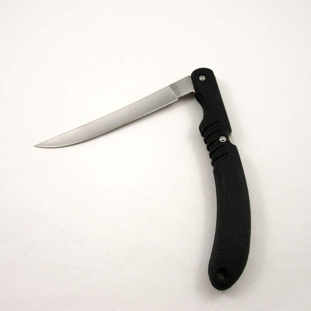 SZCO Supplies 12.5"" Folding Sport Fish Fileting Knife, Black (210815)