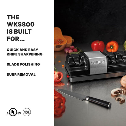 Waring Commercial Professional Knife Sharpener with 3 Stations, NSF Approved