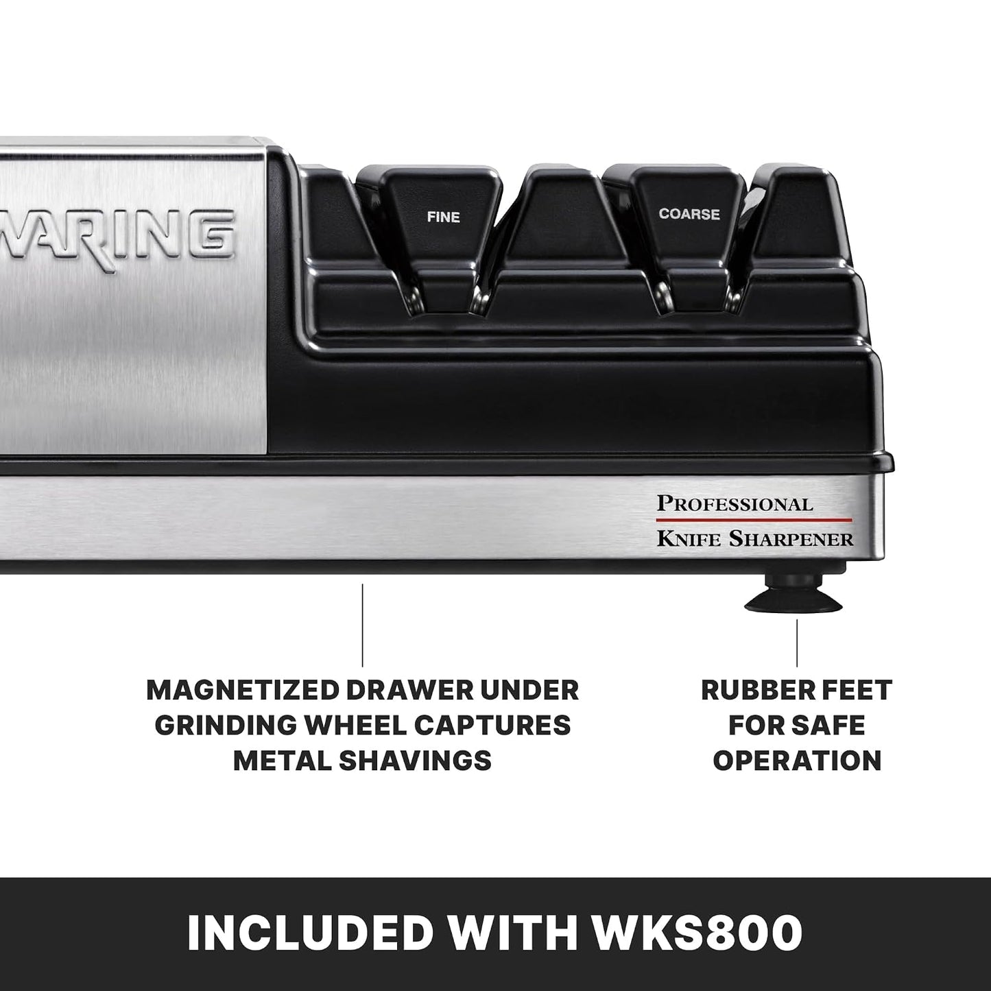 Waring Commercial Professional Knife Sharpener with 3 Stations, NSF Approved