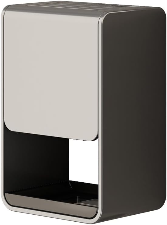 Universal Knife Block, Modern Rectangular Design with Scissors-Slot, Knife Holder Counter-top Storage with Drain Tray (White)