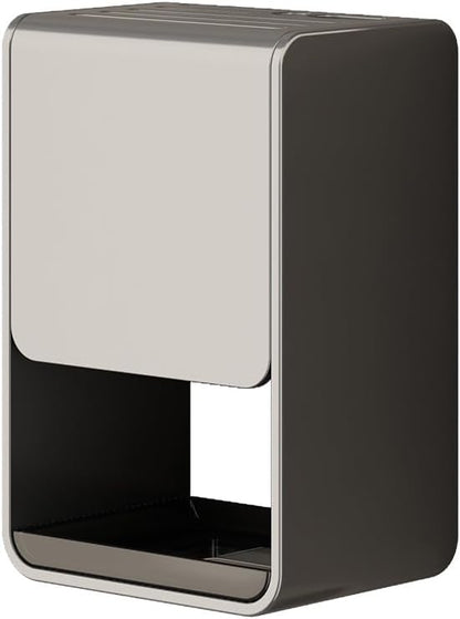 Universal Knife Block, Modern Rectangular Design with Scissors-Slot, Knife Holder Counter-top Storage with Drain Tray (White)