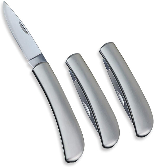 Paring Knife, All Steel Foldable Fruit Knife (3 Pieces) | All Steel Handle, Fruit Knife Small of Exquisite,small and Easy to Carry,suitable for Most Types of Vegetables and Fruits