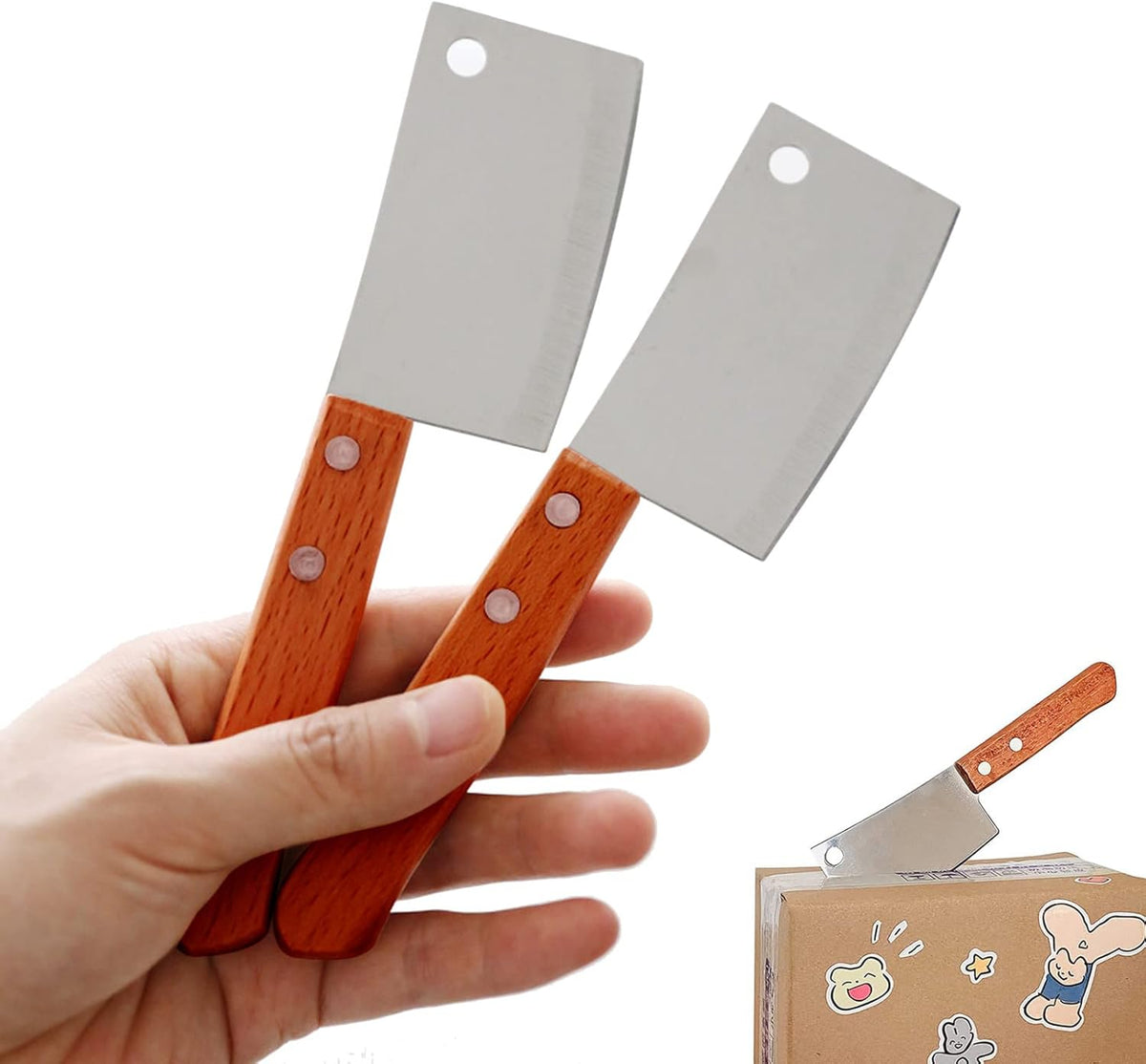Mini Kitchen Knife Set 2pcs Package Box Cutter Mini Fruit Knife for Home Kitchen Cheese Knife