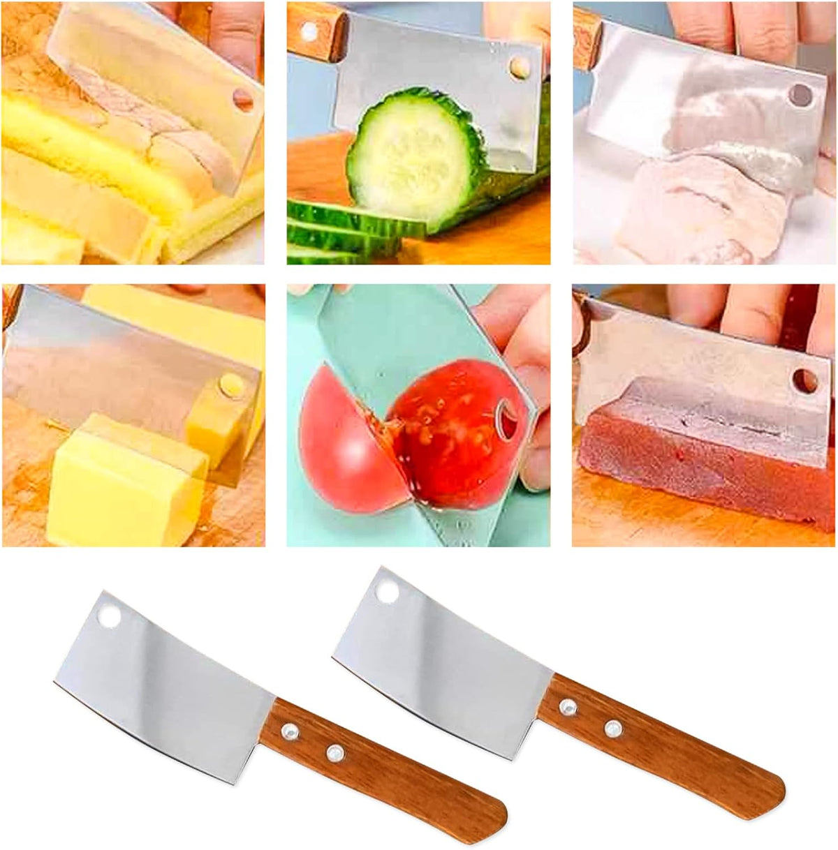 Mini Kitchen Knife Set 2pcs Package Box Cutter Mini Fruit Knife for Home Kitchen Cheese Knife