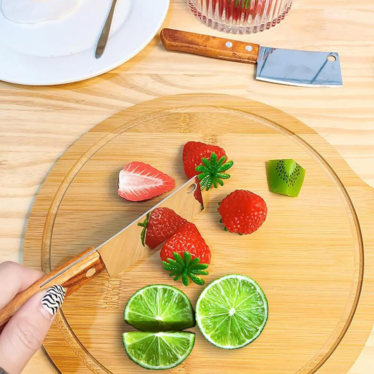 Mini Kitchen Knife Set 2pcs Package Box Cutter Mini Fruit Knife for Home Kitchen Cheese Knife