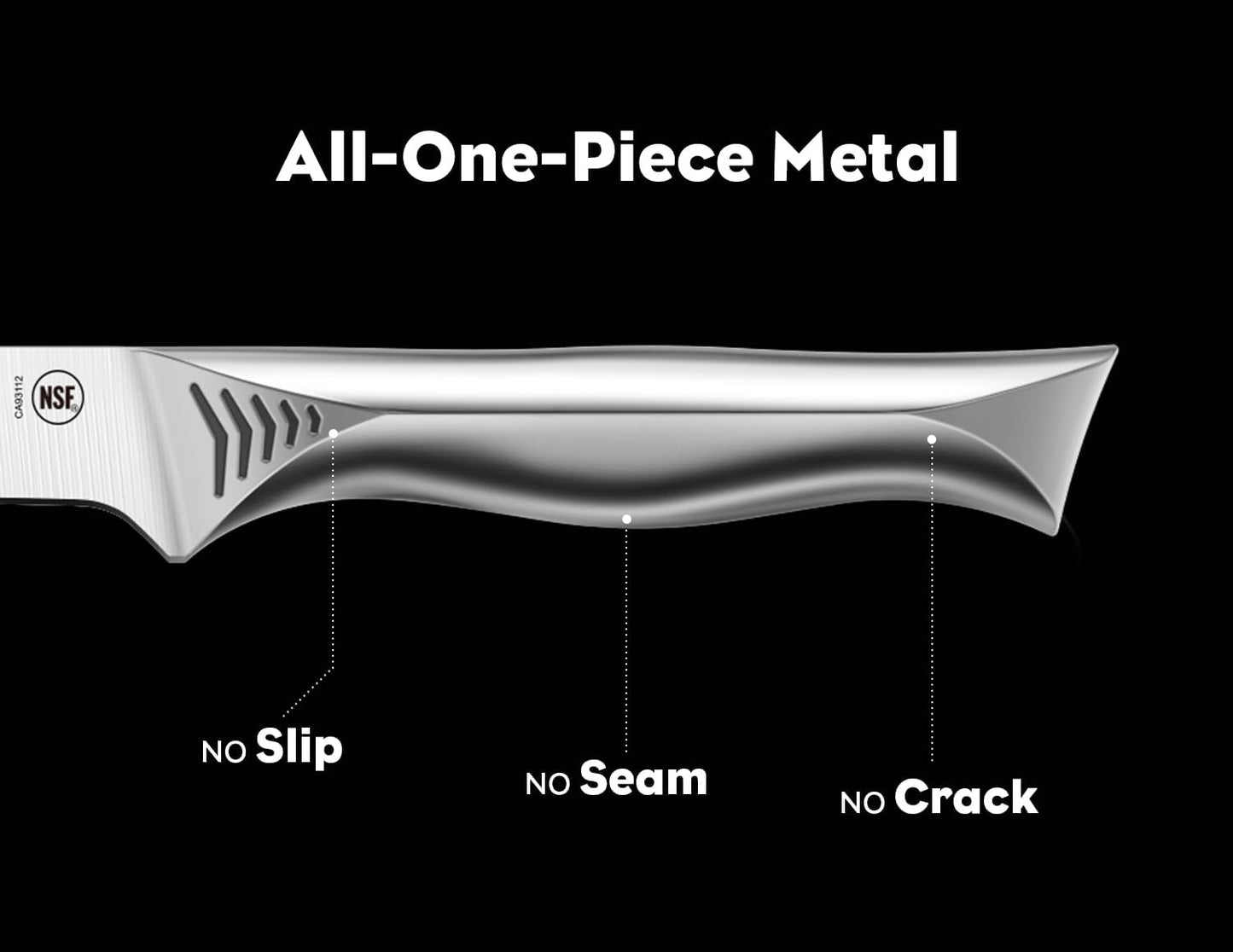 Boning Knife - 7" Deboning Knife for Meat Cutting - High Carbon Stainless Steel, One Piece Design Fillet Knives - NSF Certified, Shark Series