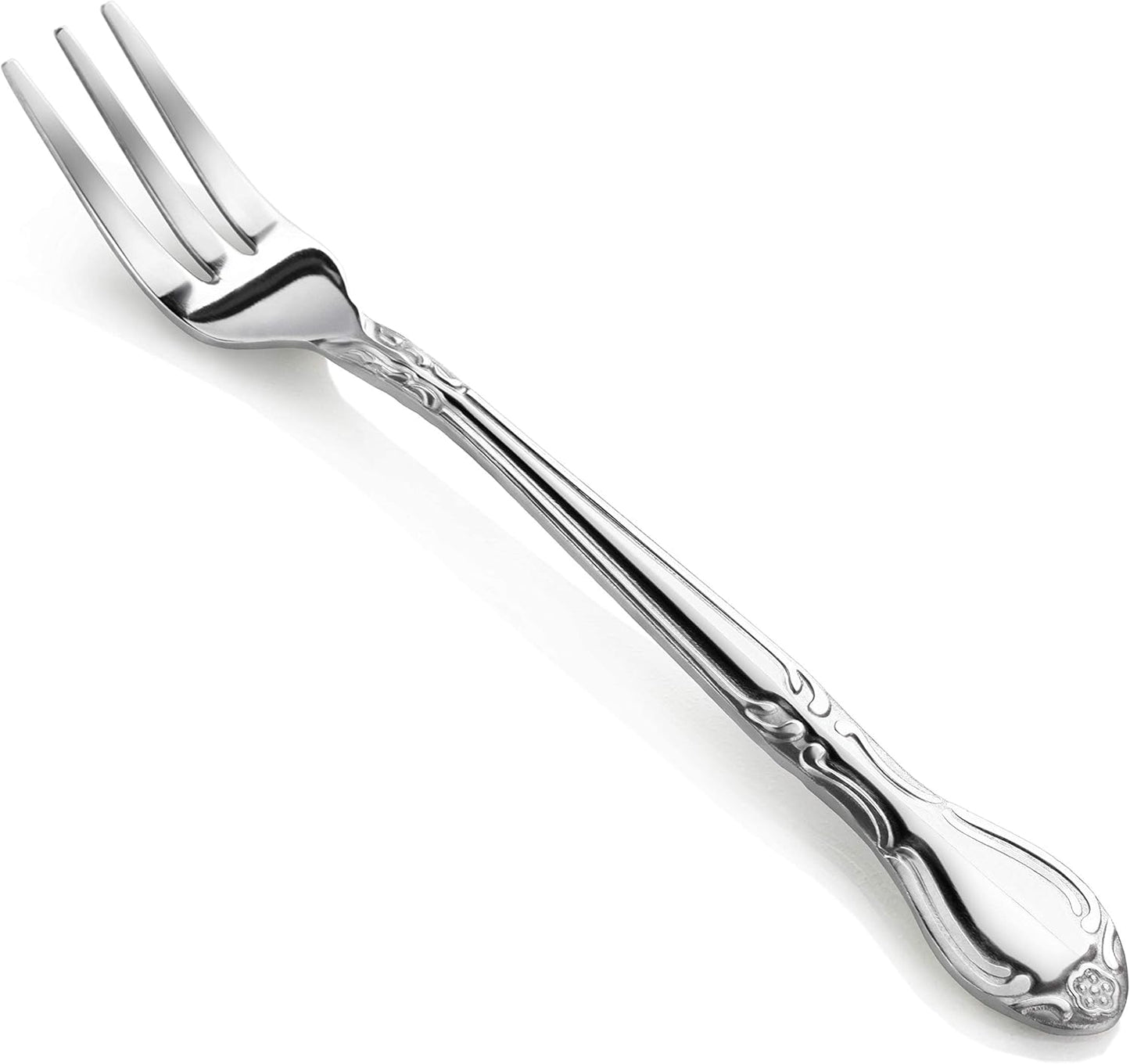 Rose Pattern Stainless Steel Oyster Fork, 5.8-Inch, Set of 12, Commercial Grade