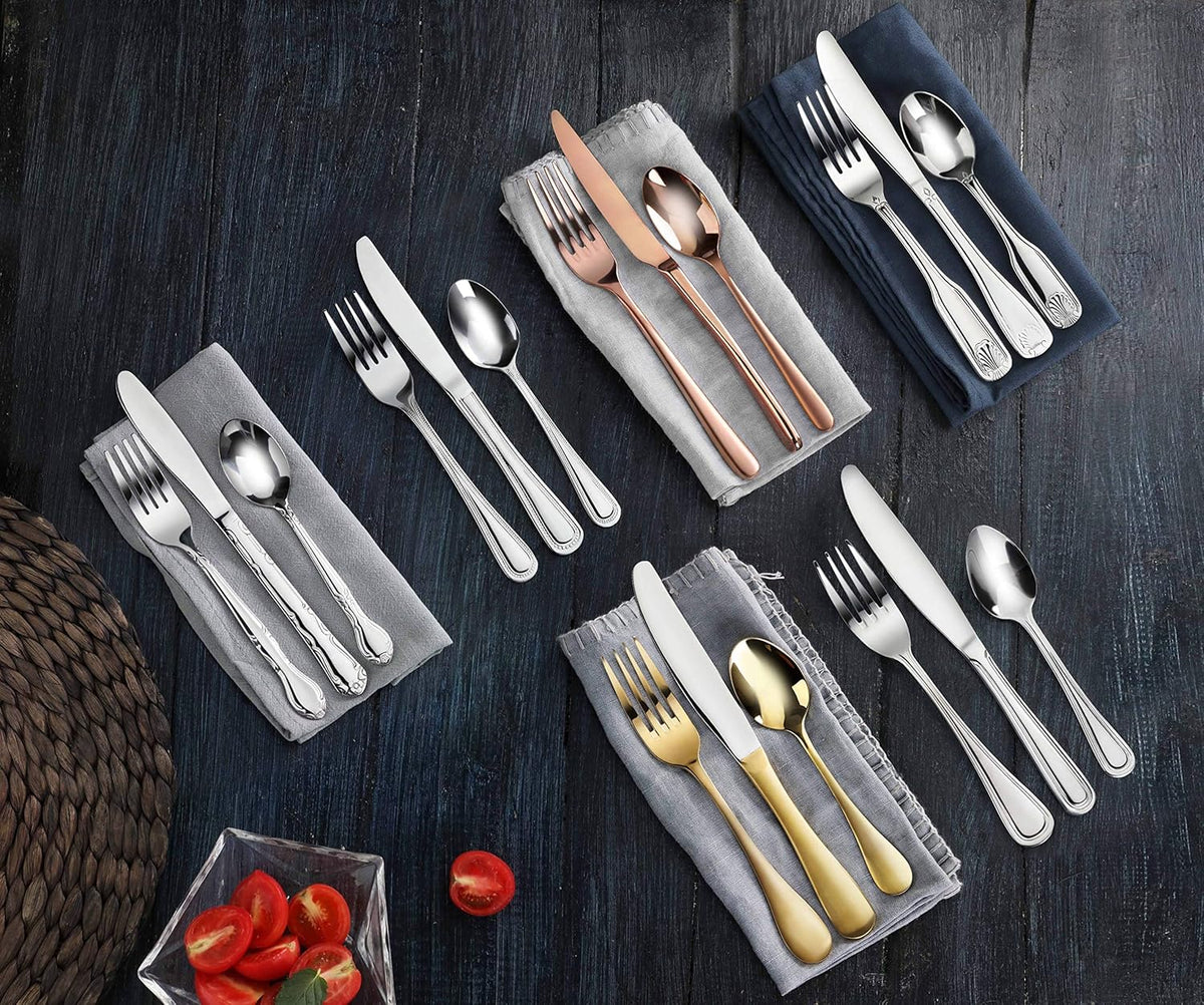Rose Pattern Stainless Steel Oyster Fork, 5.8-Inch, Set of 12, Commercial Grade