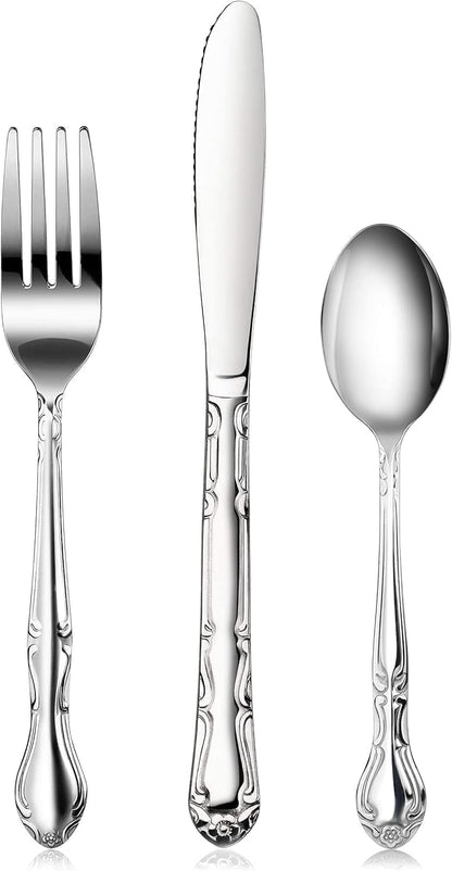 Rose Pattern Stainless Steel Oyster Fork, 5.8-Inch, Set of 12, Commercial Grade