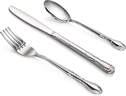 Rose Pattern Stainless Steel Oyster Fork, 5.8-Inch, Set of 12, Commercial Grade