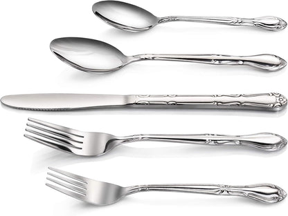 Rose Pattern Stainless Steel Oyster Fork, 5.8-Inch, Set of 12, Commercial Grade