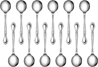 Rose Pattern Stainless Steel Oyster Fork, 5.8-Inch, Set of 12, Commercial Grade