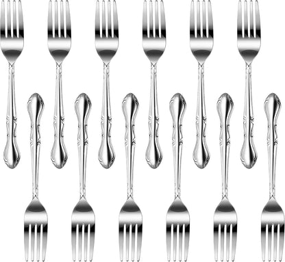 Rose Pattern Stainless Steel Oyster Fork, 5.8-Inch, Set of 12, Commercial Grade