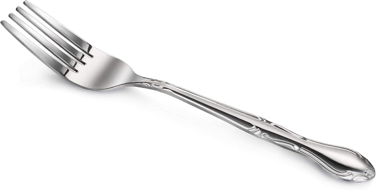 Rose Pattern Stainless Steel Oyster Fork, 5.8-Inch, Set of 12, Commercial Grade