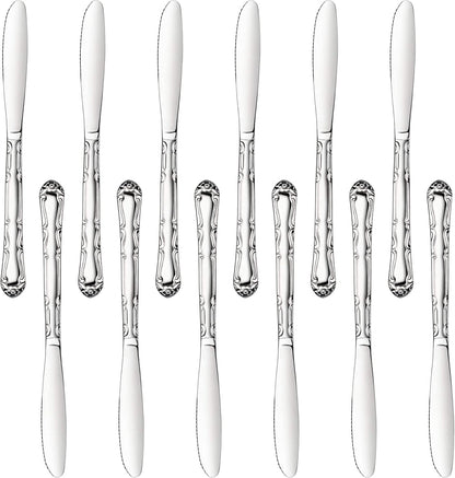 Rose Pattern Stainless Steel Oyster Fork, 5.8-Inch, Set of 12, Commercial Grade