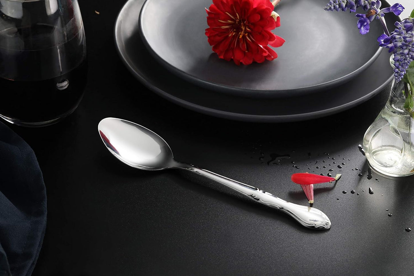 Rose Pattern Stainless Steel Oyster Fork, 5.8-Inch, Set of 12, Commercial Grade