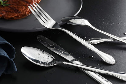 Rose Pattern Stainless Steel Oyster Fork, 5.8-Inch, Set of 12, Commercial Grade