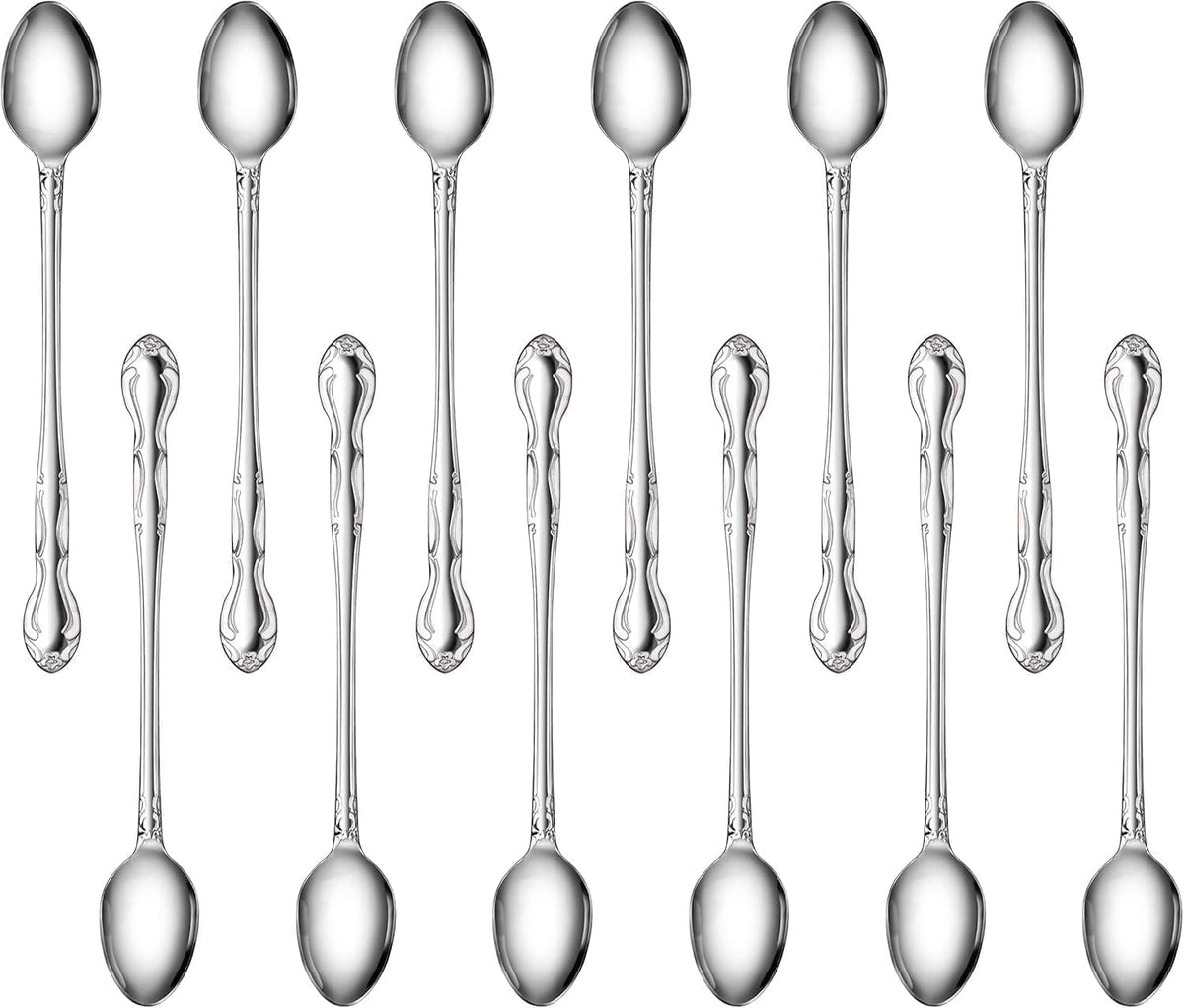 Rose Pattern Stainless Steel Oyster Fork, 5.8-Inch, Set of 12, Commercial Grade