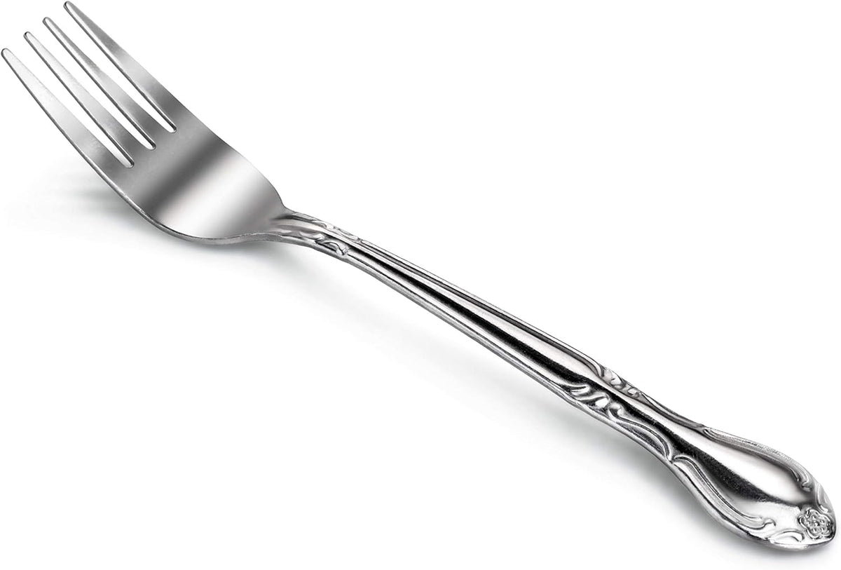Rose Pattern Stainless Steel Oyster Fork, 5.8-Inch, Set of 12, Commercial Grade